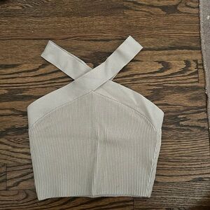 Aritzia sculpt knit cross neck tank